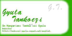 gyula tankoczi business card